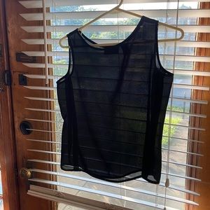 Liz Claiborne petite sheer black tank size 4